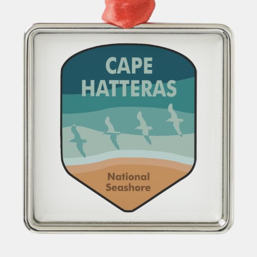 Cape Hatteras National Seashore Seagulls Metal Ornament