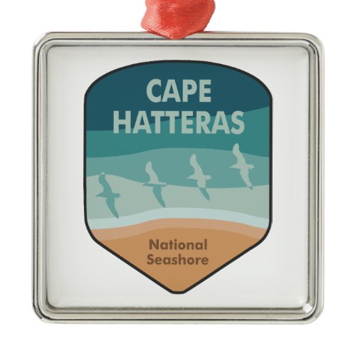 Cape Hatteras National Seashore Seagulls Metal Ornament