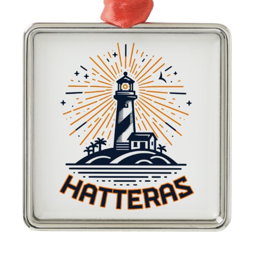 Cape Hatteras North Carolina Lighthouse Sunrise Metal Ornament