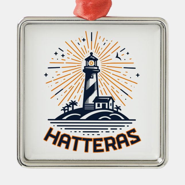 Cape Hatteras North Carolina Lighthouse Sunrise Metal Ornament (Front)
