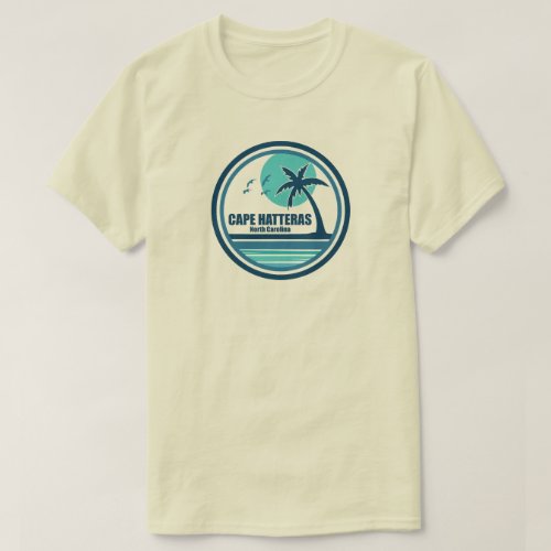 Cape Hatteras North Carolina Palm Tree Birds T_Shirt