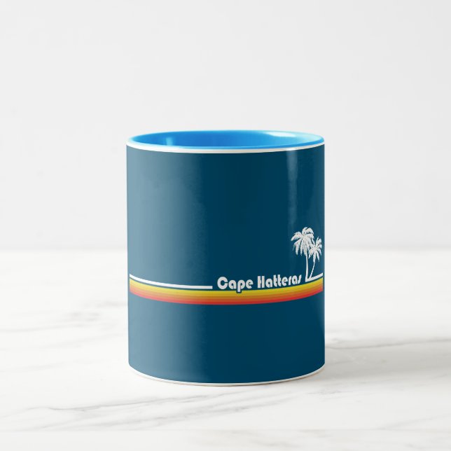 Cape Hatteras North Carolina Two-Tone Coffee Mug (Center)