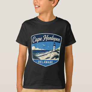 Cape henlopen delaware lighthouse beach ocean T-Shirt