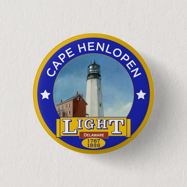 Cape Henlopen Lighthouse Button (Front)