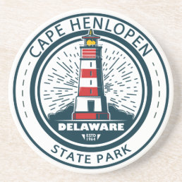 Cape Henlopen State Park Delaware Badge Coaster