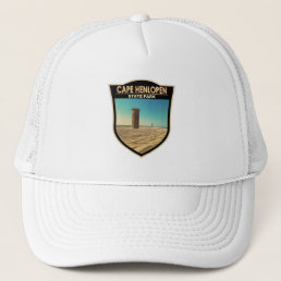 Cape Henlopen State Park Delaware Watercolor  Trucker Hat