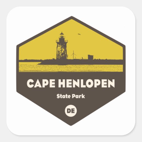 Cape Henlopen State Park Square Sticker