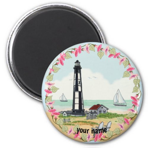 Cape Henry Lighthouse custom name magnet 