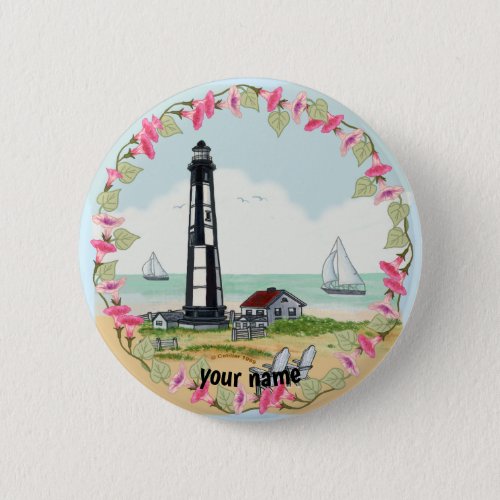 Cape Henry Lighthouse custom name pin button