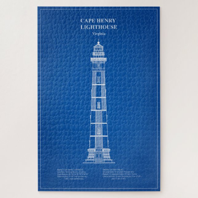 Cape Henry Lighthouse - Virginia – AD Jigsaw Puzzle (Vertical)