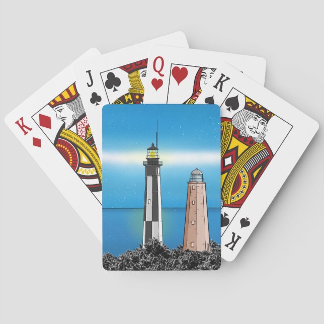 Cape Henry Lighthouse  Virginia  Chesapeake Bay Poker Cards (Back)