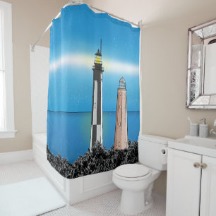 Cape Henry Lighthouse Virginia Chesapeake Bay Shower Curtain