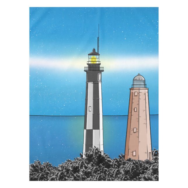 Cape Henry Lighthouse  Virginia  Chesapeake Bay Tablecloth (Front)