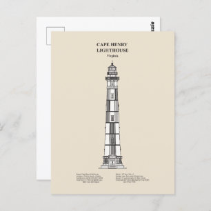 Cape Henry Lighthouse - Virginia - SBD Postcard