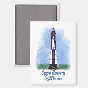 Cape Henry Lighthouse Watercolor - Virginia Magnet