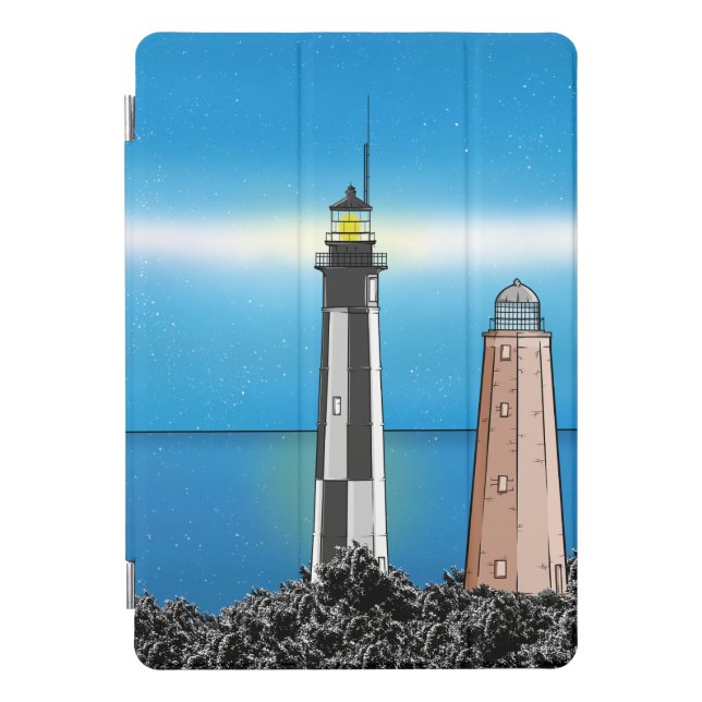 Cape Henry Lighthouses at night iPad Pro Cover (Front)