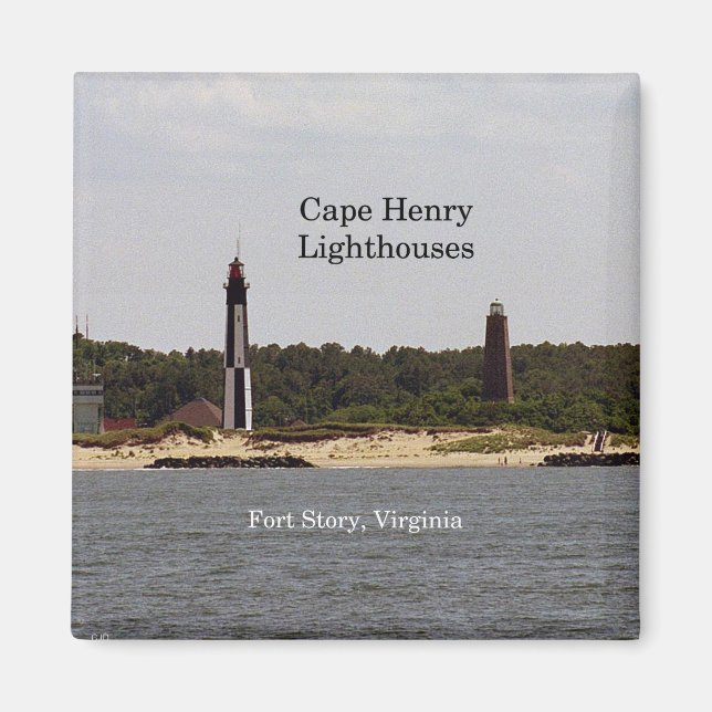 Cape Henry Lighthouses magnet (Front)