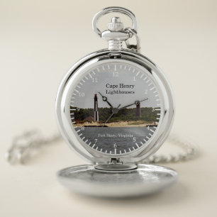 Cape Henry Lighthouses pocket watch