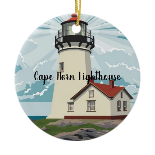 Cape Horn Lighthouse, Chile Ceramic Ornament