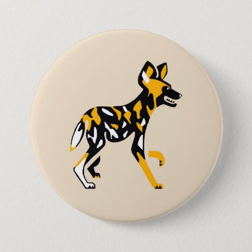 Cape hunting dog _ African wild dog  _ Wildlife _ Button