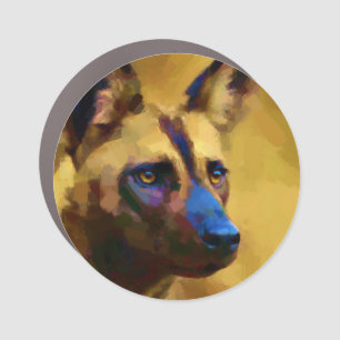 Cape Hunting Dog Car Magnet