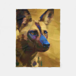 Cape Hunting Dog Fleece Blanket