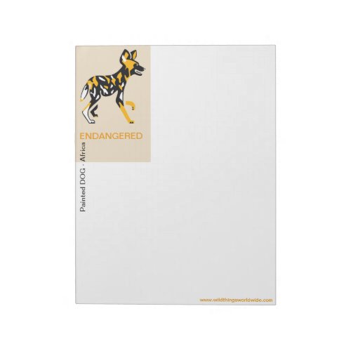 Cape hunting dog _ Painted dog _ Notepad