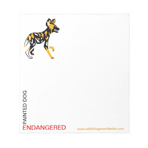 Cape hunting dog_ Painted dogs _ Endangered animal Notepad