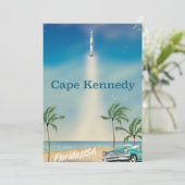Cape Kennedy vintage Saturn five rocket poster (Standing Front)