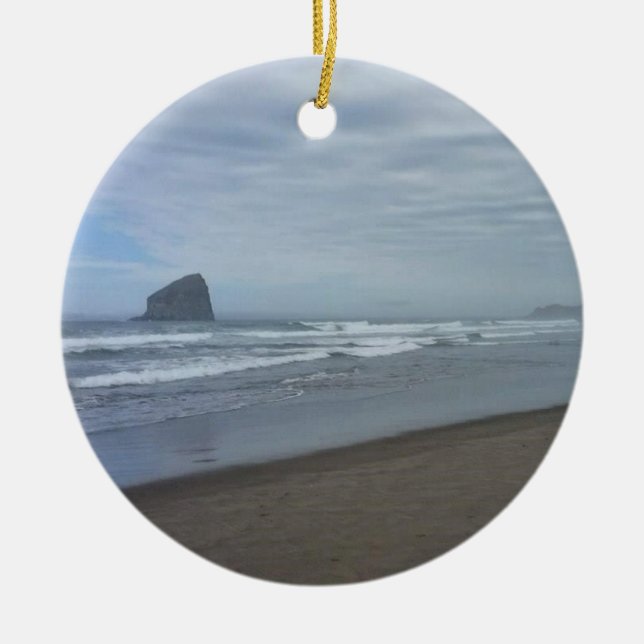 Cape Kiwanda, OR Ceramic Ornament (Front)