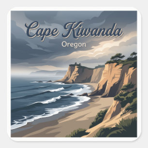 Cape Kiwanda Pacific City USA Square Sticker