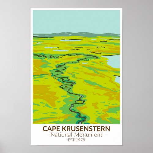 Cape Krusenstern National Monument Tundra River Poster