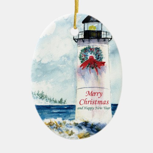 Cape Lighthouse Ceramic Ornament