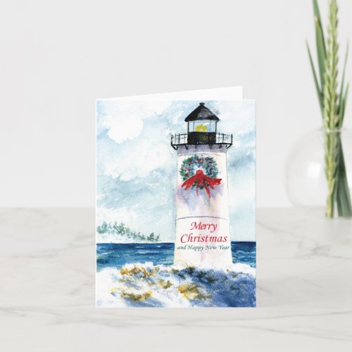Cape Ligthouse Holiday Card