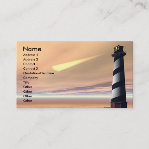 Customizable CAPE LOOKOUT BUSINESS CARD
