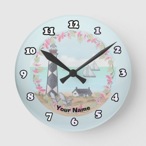 Cape Lookout Lighthouse custom name Clock