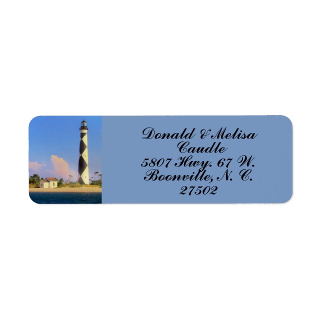 CAPE LOOKOUT LIGHTHOUSE LABEL (Front)