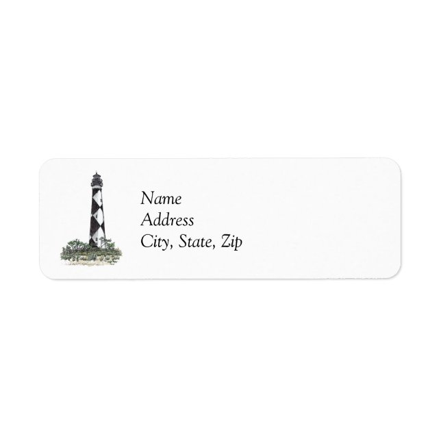 Cape Lookout Lighthouse Label (Front)