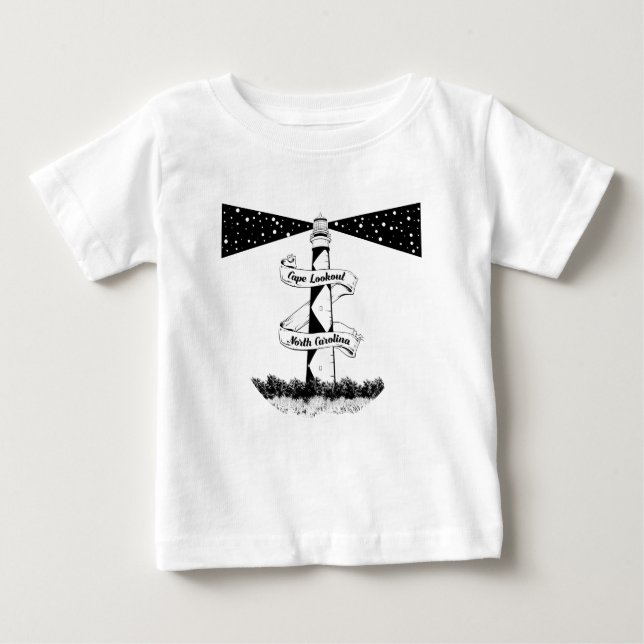 Cape Lookout Lighthouse North Carolina Baby T-Shirt (Front)