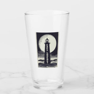Cape Lookout Lighthouse North Carolina Moon Glass