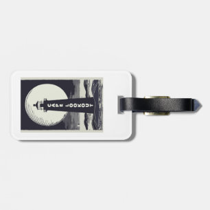 Cape Lookout Lighthouse North Carolina Moon Luggage Tag
