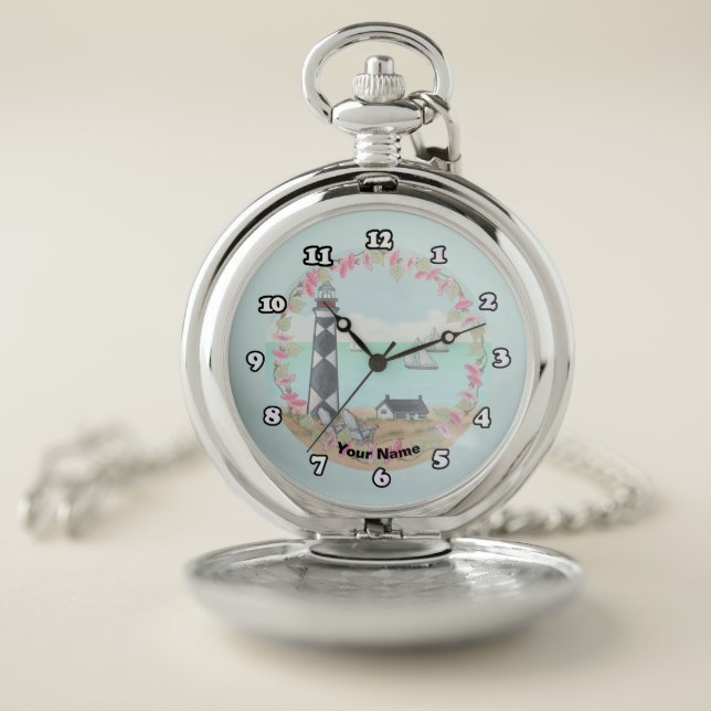 Cape Lookout Lighthouse  Pocket Watch (Inside)