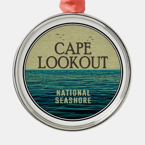 Cape Lookout National Seashore Ocean Birds Metal Ornament