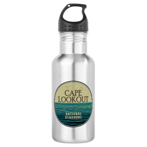 Cape Lookout National Seashore Ocean Birds Stainless Steel Water Bottle