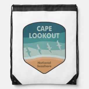 Cape Lookout National Seashore Seagulls Drawstring Bag