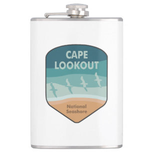 Cape Lookout National Seashore Seagulls Flask