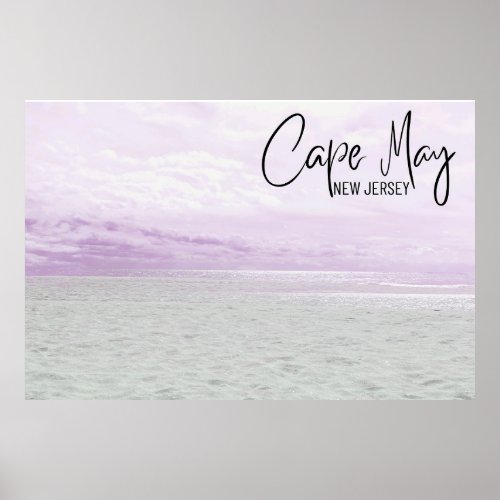  Cape May Beach Sand Sky Waves Beach Poster