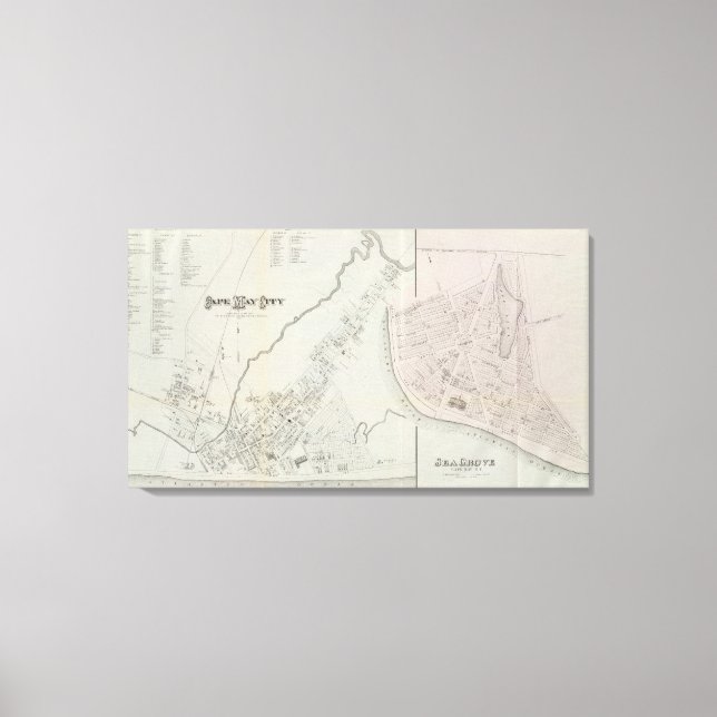 Cape May City and Sea Grove, New Jersey Canvas Print (Front)