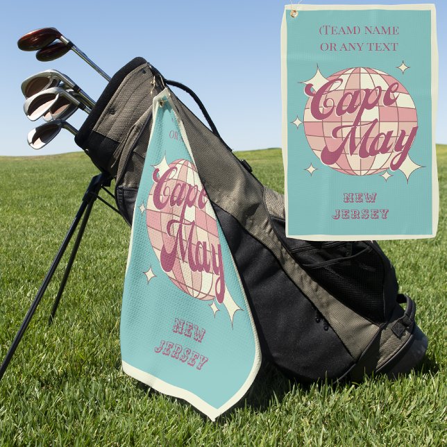 Cape May City New Jersey USA golfing golfer Golf Towel (Creator Uploaded)