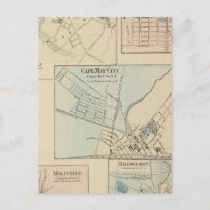 Cape May City, Salem, Vineland, Millville Postcard